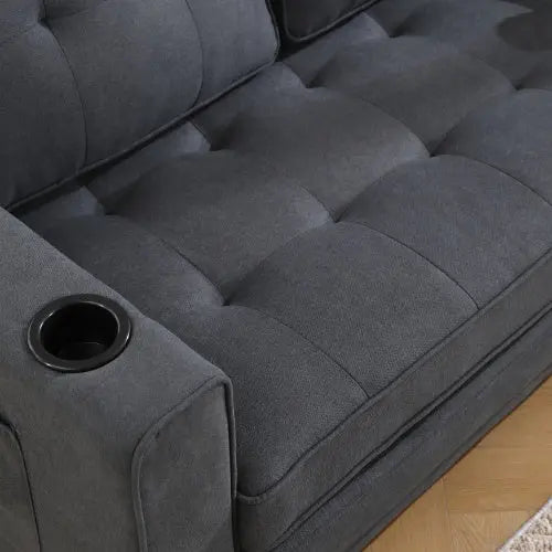 3-in-1 Upholstered Futon Sofa Convertible Sofa Bed My Store
