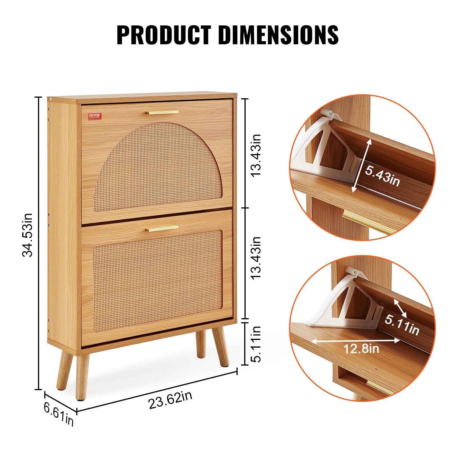 Shoe Cabinet With 2 Flip Drawers Inkedjoy