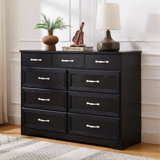9 Drawer Long Dresser With Antique Handles My Store
