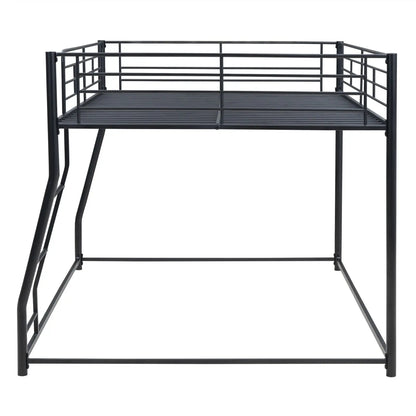 Metal Floor Bunk Bed, Full XL Over Queen, Black My Store