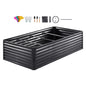 Galvanized Raised Garden Bed Planter Box 94.5x47.2x23.6inch Flower Vegetable Inkedjoy