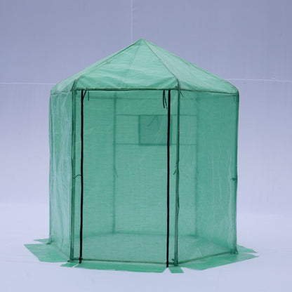 Walk-in Greenhouse Hexagonal Upgrade Reinforced Frame Heavy Duty Plastic Greenhouse My Store