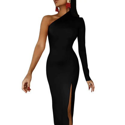 Half Sleeve Slit Dress Inkedjoy