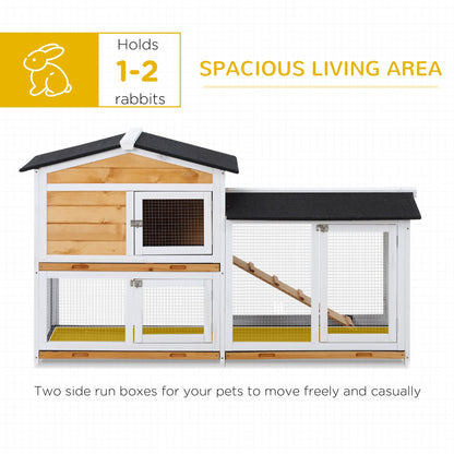 2 Storey Rabbit Hut Wooden Bunny Hut Small Animal House With Ramp My Store