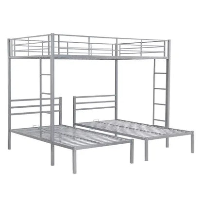 Full Over Twin Twin Size Bunk Bed With Built-in Shelf My Store