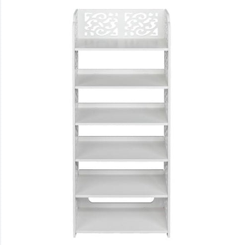Wood Plastic Board-6 Layer Carved Shoe Rack Inkedjoy
