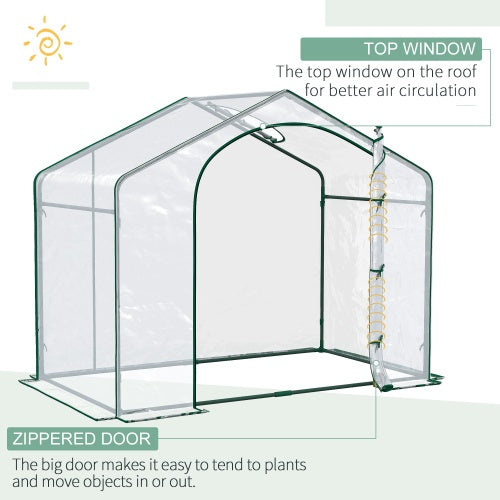 Portable Walk-in Steel Frame Garden Greenhouse Inkedjoy