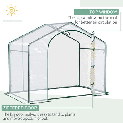 Portable Walk-in Steel Frame Garden Greenhouse Inkedjoy