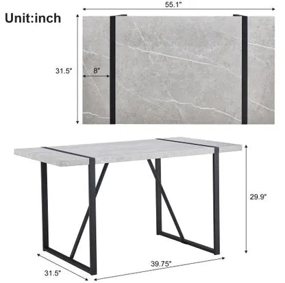 Modern Rectangular Dinner Table My Store