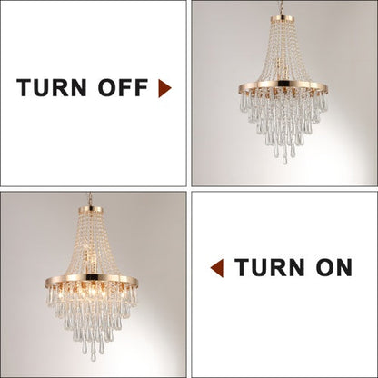 Golden Crystal Chandelier Inkedjoy