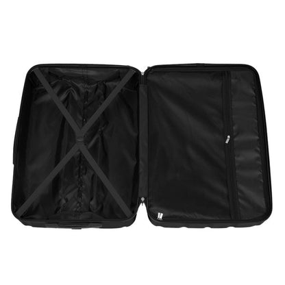 Three In One Set With Vertical Stripe Pattern ABS PC Luggage, 20in, 24in, 28in ABS Inkedjoy