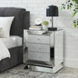 Elegant Mirror Three Drawer Cabinet, Drawer Inlaid With Diamond Glass Mirror Three Drawer Cabinet My Store