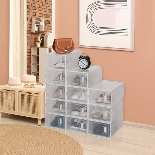 12pcs White Shoe Box Plastic Inkedjoy