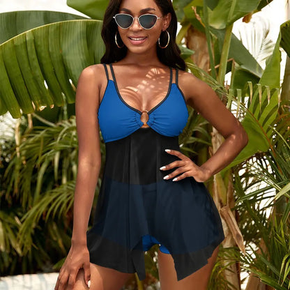 Split Skirt Mesh Swimsuit Set Inkedjoy