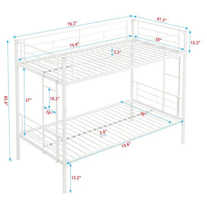 METAL BUNK BED WHITE My Store