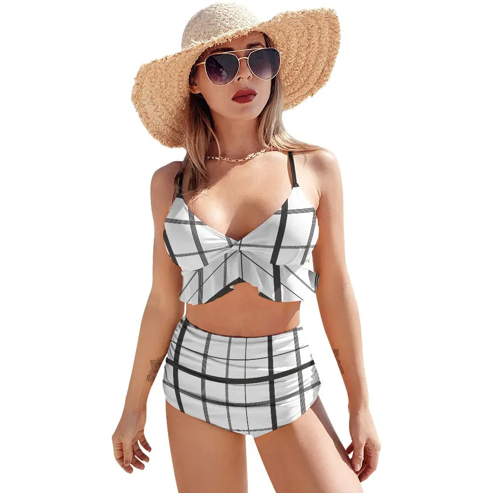 Sexy Suspender Two-Piece Bikini Swimsuit Inkedjoy