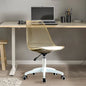 Modern Home Office Desk Chairs, Adjustable 360 Swivel Chair Engineering Plastic Armless Swivel Computer Chair With Wheels For Living Room, Bed Room Office Hotel Dining Room And Amber Brown My Store