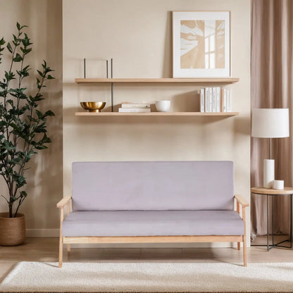 Modern Velvet Loveseat Sofa With Wooden Arms Office Couch 2-3 Seat My Store