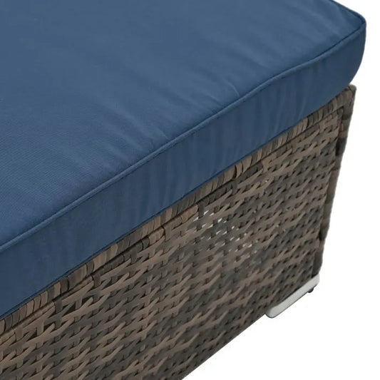 Patio Furniture, Outdoor Furniture, Seasonal PE Wicker Furniture, 4 Set Wicker Furniture With Tempered Glass Coffee Table My Store