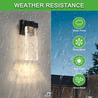 Outdoor Waterproof Transparent LED Crystal Wall Light Supports Many Types Of Bulb-2 Packs Inkedjoy