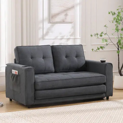 3-in-1 Upholstered Futon Sofa Convertible Sofa Bed My Store
