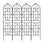 Metal Garden Trellis , Suitable For Climbing Plants, Outdoor Flower Stand - Black Inkedjoy