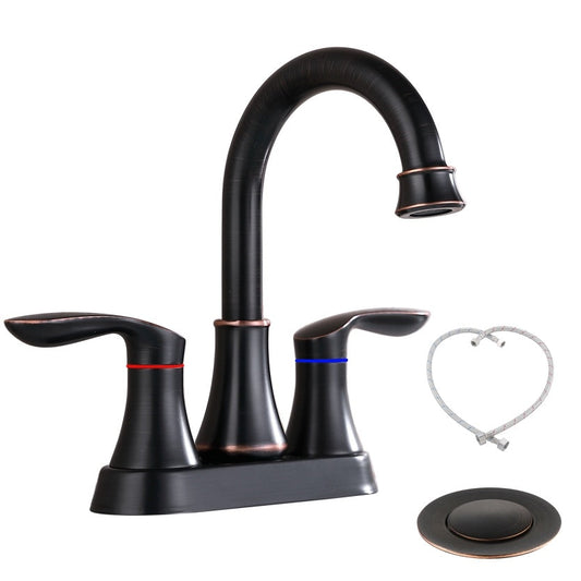 2-Handle 4-Inch Oil Rubbed Bronze Bathroom Faucet My Store