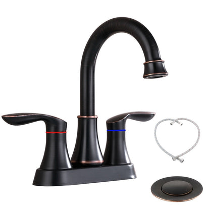 2-Handle 4-Inch Oil Rubbed Bronze Bathroom Faucet My Store