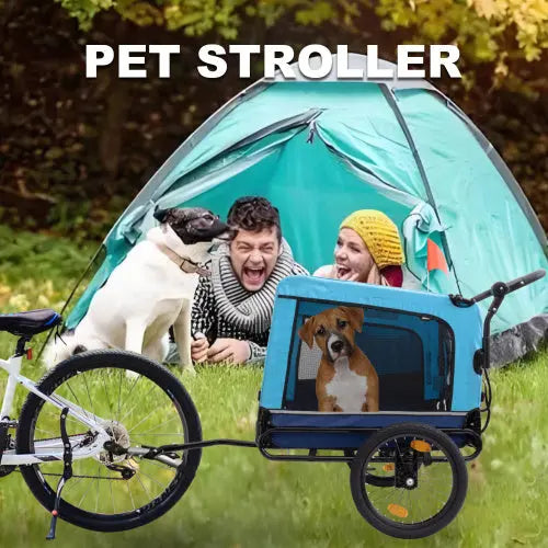Outdoor Heavy Duty Foldable Utility Pet Stroller Dog Carriers Bicycle Trailer My Store