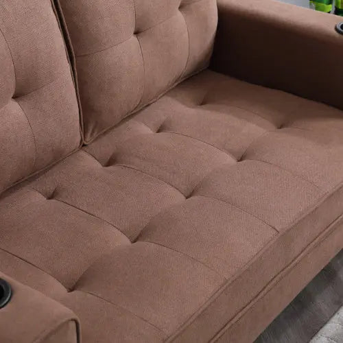 3-in-1 Upholstered Futon Sofa Convertible Floor Sofa Bed My Store