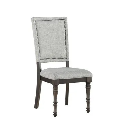 Linnett - Upholstered Back Chair Dark Brown My Store