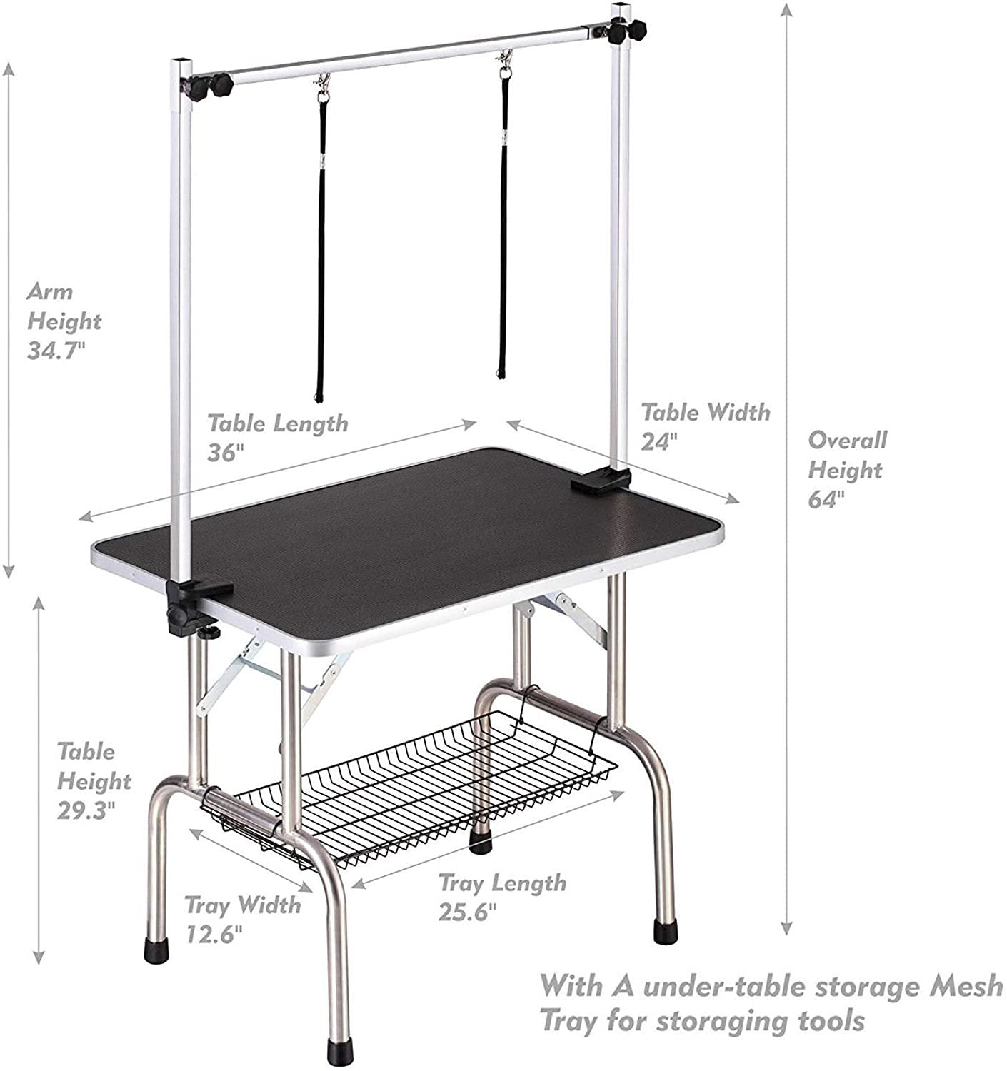 Portable Professional Dog Pet Grooming Table Adjustable Heavy Duty Inkedjoy