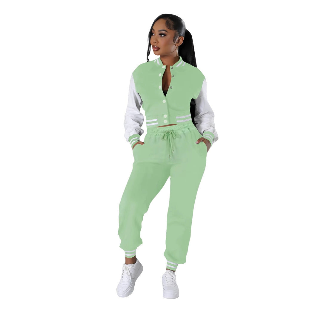 Women's Fashion Baseball Uniform Two-piece Suit null