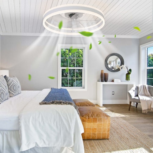 Ceiling Fan With Lighted Dimmable LEDs Inkedjoy
