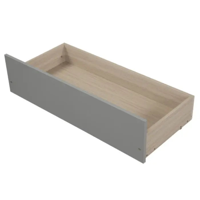 Twin Size Platform Bed With Two Drawers, Gray My Store