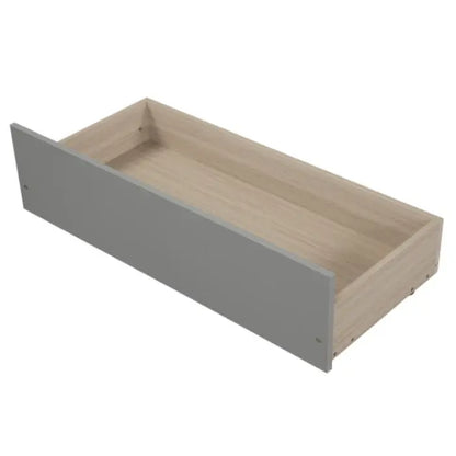 Twin Size Platform Bed With Two Drawers, Gray My Store