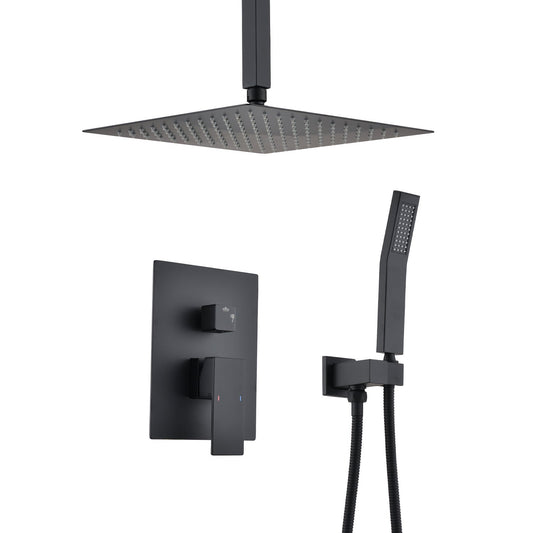 Ceiling Mounted Shower System Combination Kit With Handheld And 16 Inch Shower Head Inkedjoy