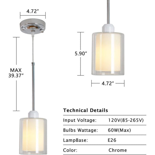Glass Pendant Light, Modern My Store