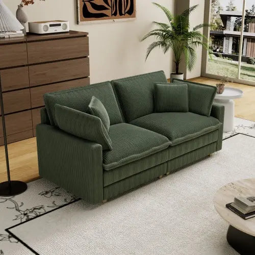 Deep Seat, 4 Pillow, Modern Sofa My Store