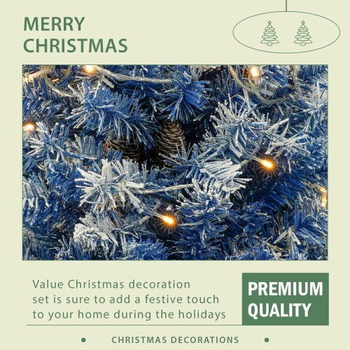 Pre-lit Christmas Tree Artificial Christmas 4-piece Set My Store