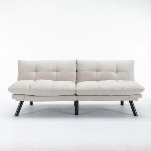 Cream Convertible Folding Modern Sofa Bed My Store