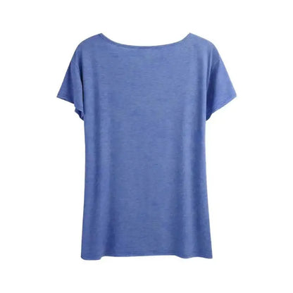 Women's Text Print Short Sleeve Tee - Minimalist Round Neck Summer Casual Top My Store