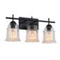 3-Light With Clear Glass Satin Shade My Store