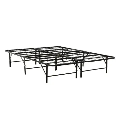 Metal Mattress Foundation Bed Frame, Queen Size Bed Base, Bedroom Furniture, Black My Store