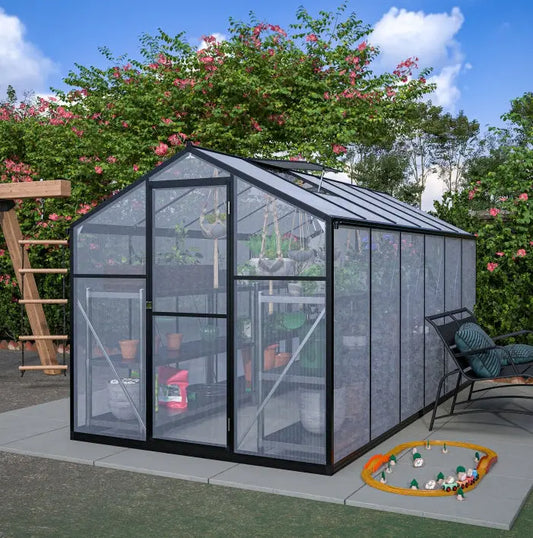 6' X 12' Thicked Polycarbonate Greenhouse With Double Flush Door My Store