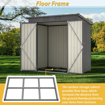 6 X 4 Ft Outdoor Storage Shed- Black Inkedjoy