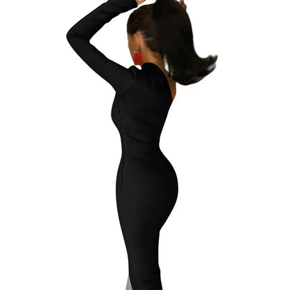 Half Sleeve Slit Dress Inkedjoy