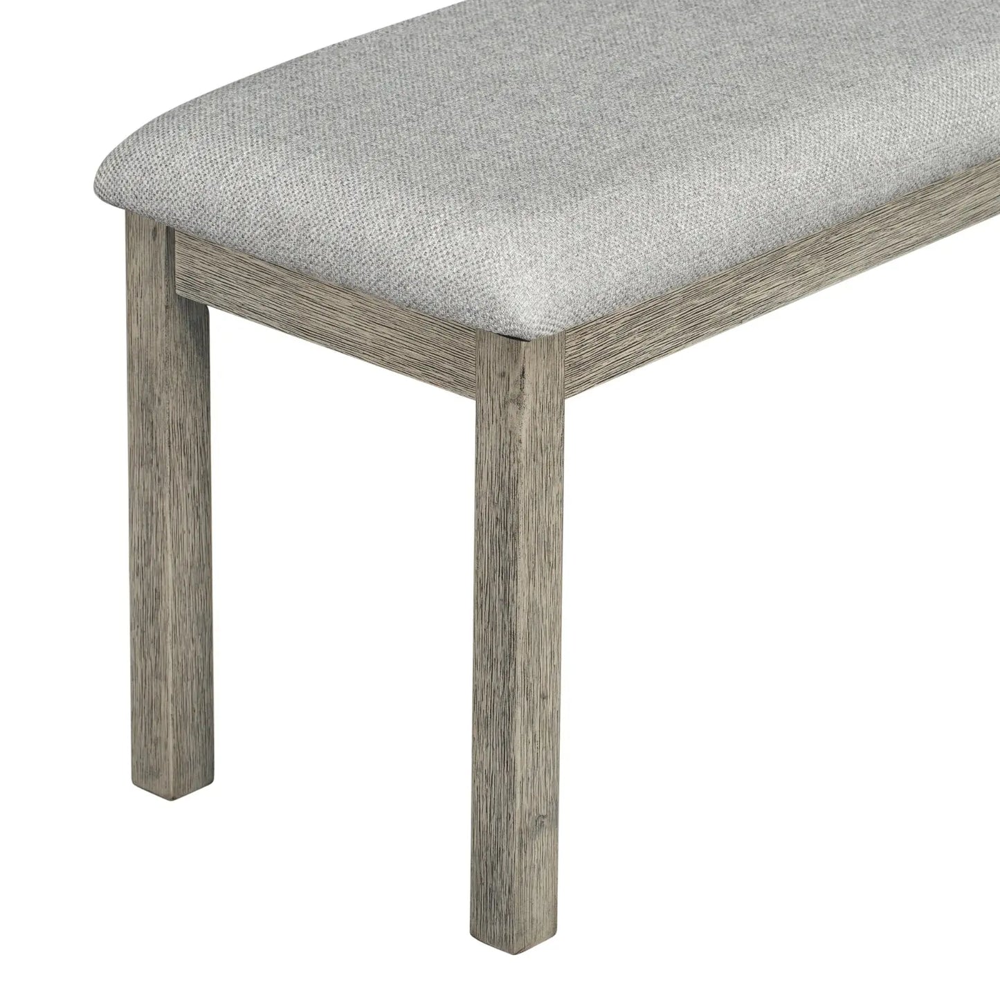 TREXM 6-Piece Rubber Wood Dining Set With Wood Grain Pattern Tabletop My Store