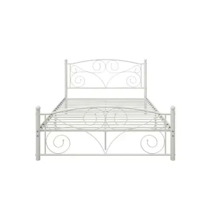 Full Size Unique Flower Sturdy Metal Bed Frame My Store