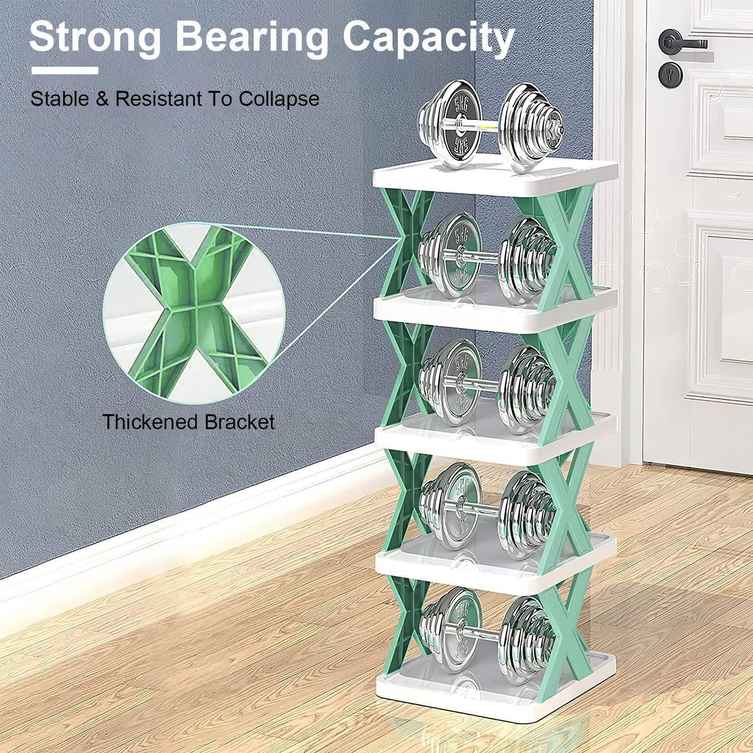 1Pc 9Tier Narrow Entryway Shoe Rack Plastic Vertical Organizer Space Inkedjoy
